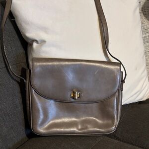 Salvatore Ferragamo Vintage Taupe Leather Purse